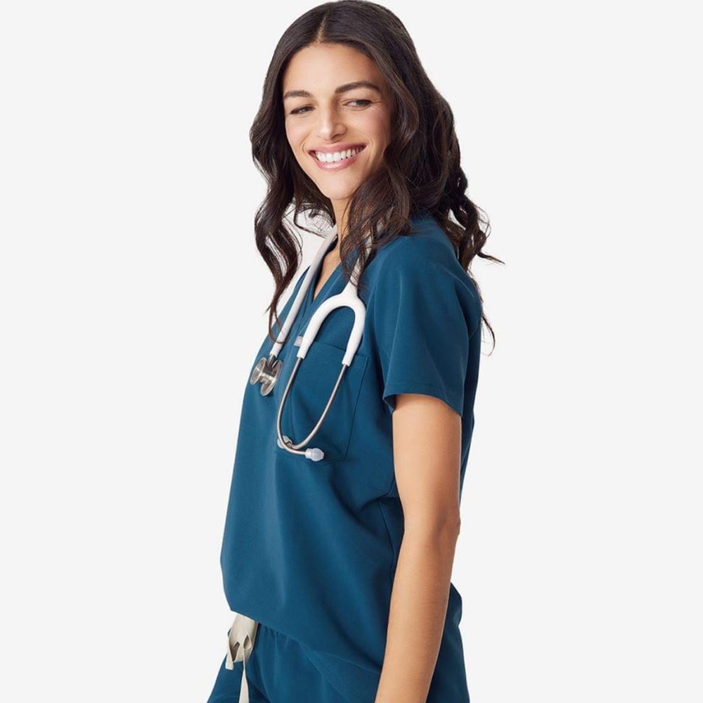 FIGS Caribbean Blue Scrub Set